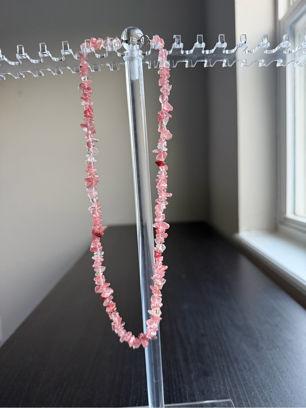 Rose quartz Chip Necklace